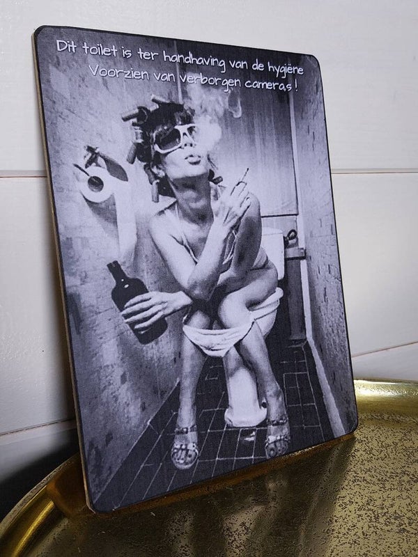 A5 tekstbord voor wc