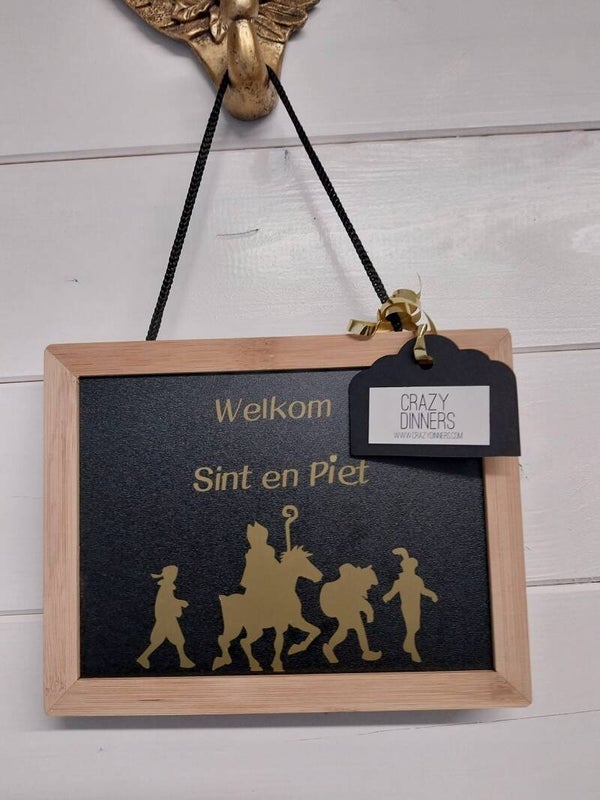 Bordje welkom sint en piet