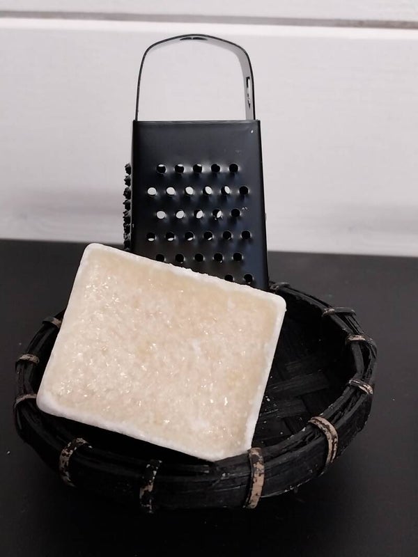 Gift set amber blokje met rasp