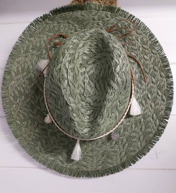 Boho cowboy hoed groen