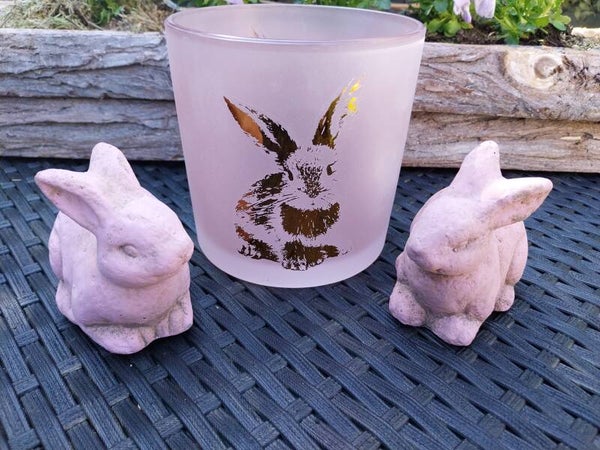 Roze brocante konijn