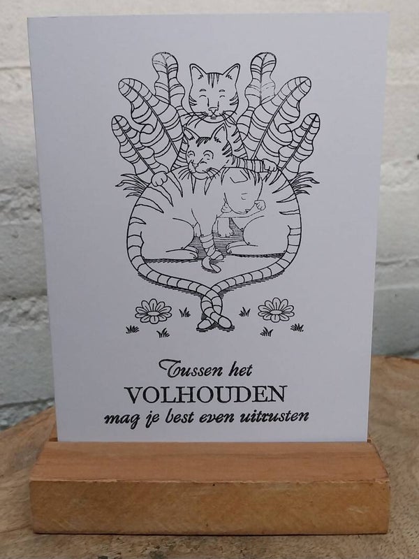 Wenskaart Tussen het volhouden mag je best rusten