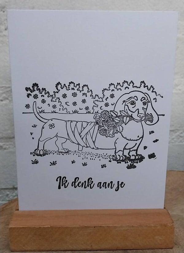 Wenskaart beterschap ik denk aan je