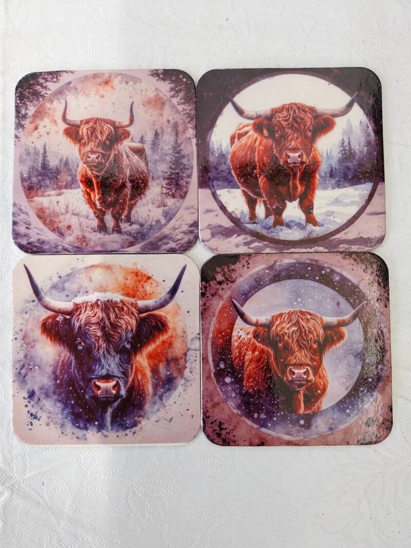 Set van 4 Hooglanders