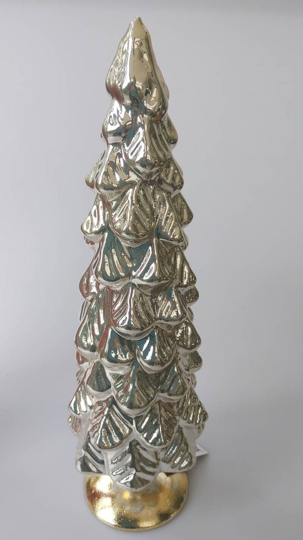 Glazen kerstboom zilver