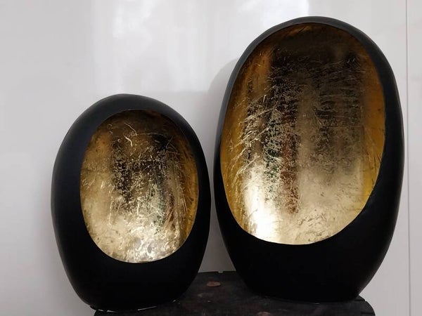 Gouden windlichten set van 2