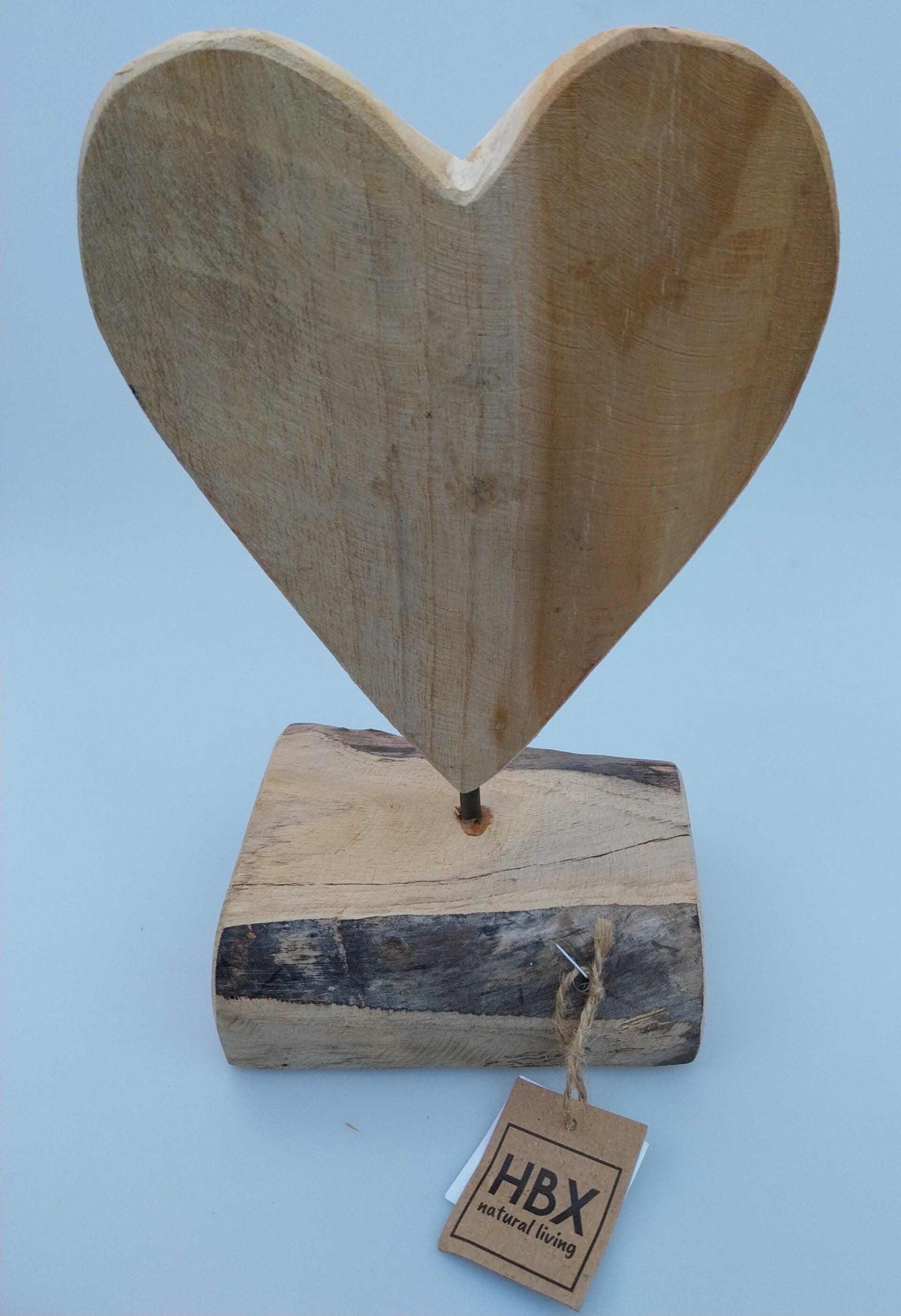 Hart naturel op standaard