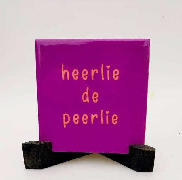 Tegeltje heerlie de peerlie