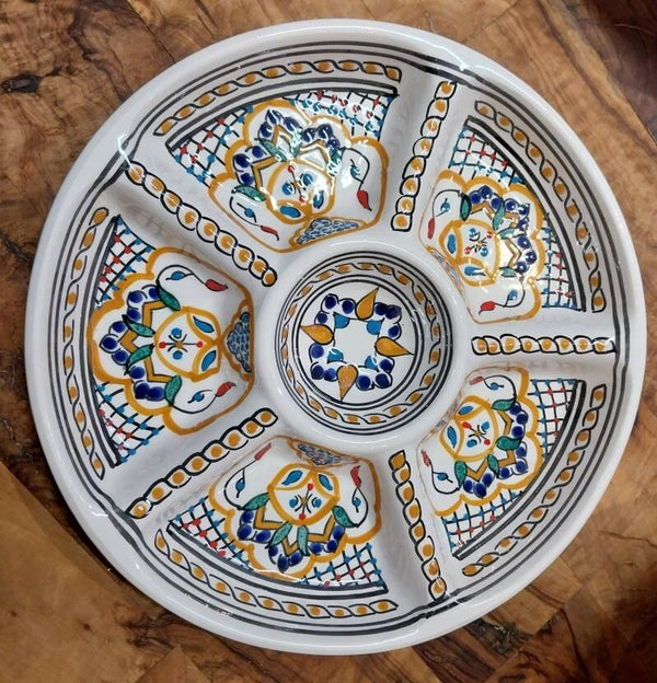 Tapasschaal one yellow flower