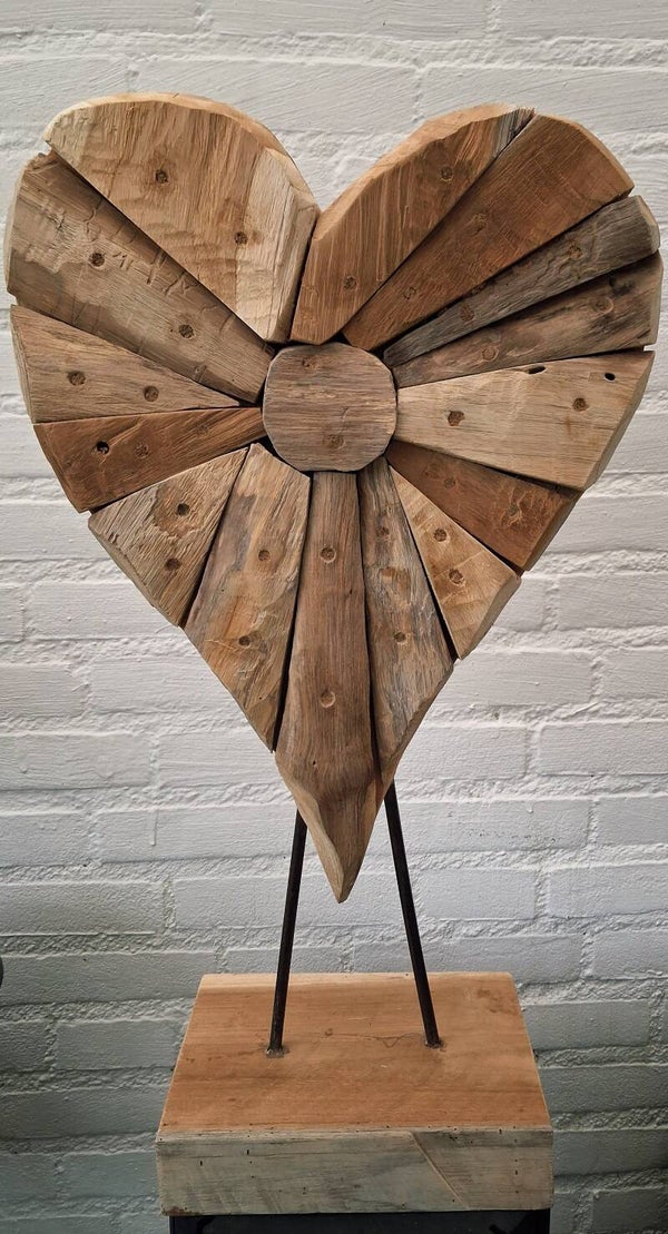 Teakhouten hart 60 cm