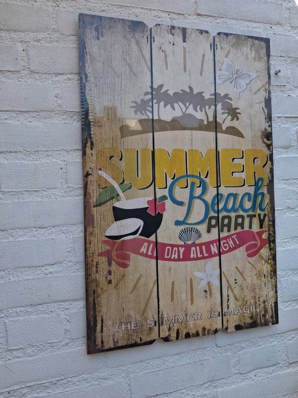 Wandbord summer beach party