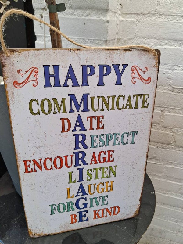 Wandbord happy marriage