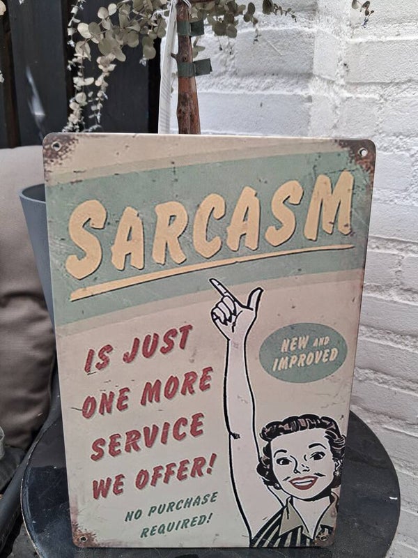 Wandbord sarcasm