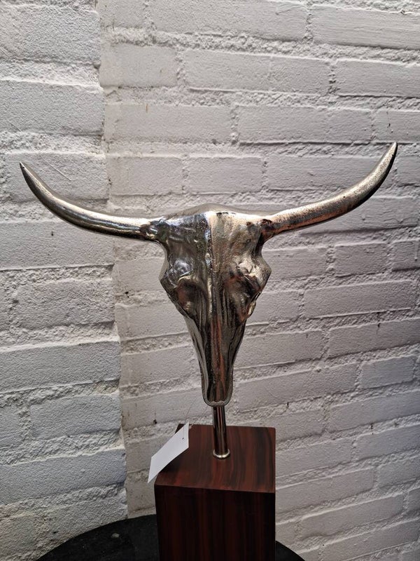 Skull on base silver
