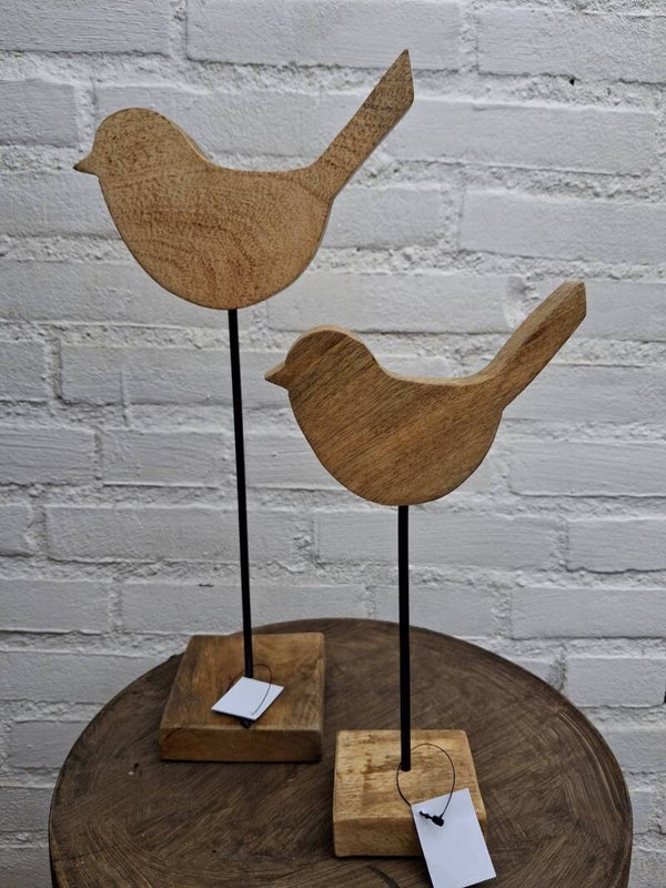 Set van 2 vogel op standaard
