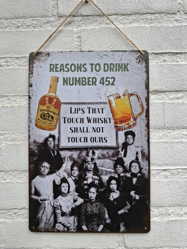 Wandbord reason the drink no 452