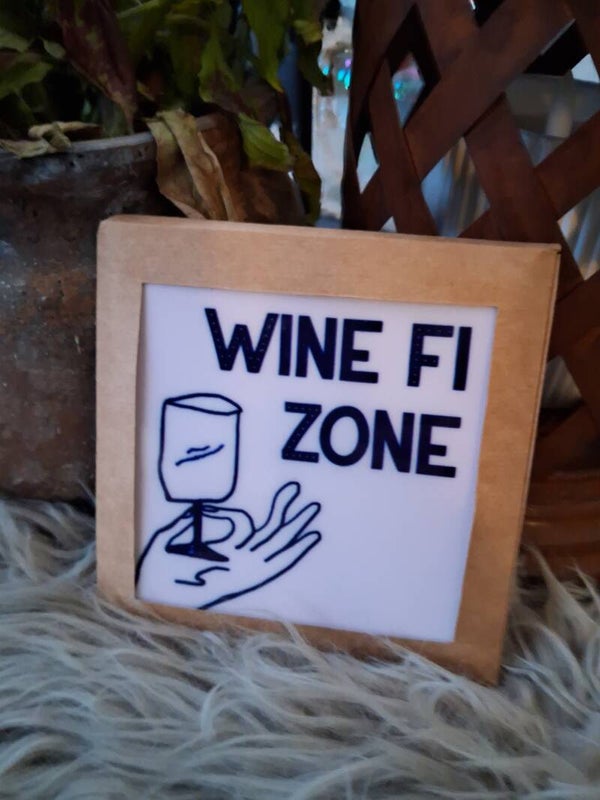 Tegeltje Wine Fi zone