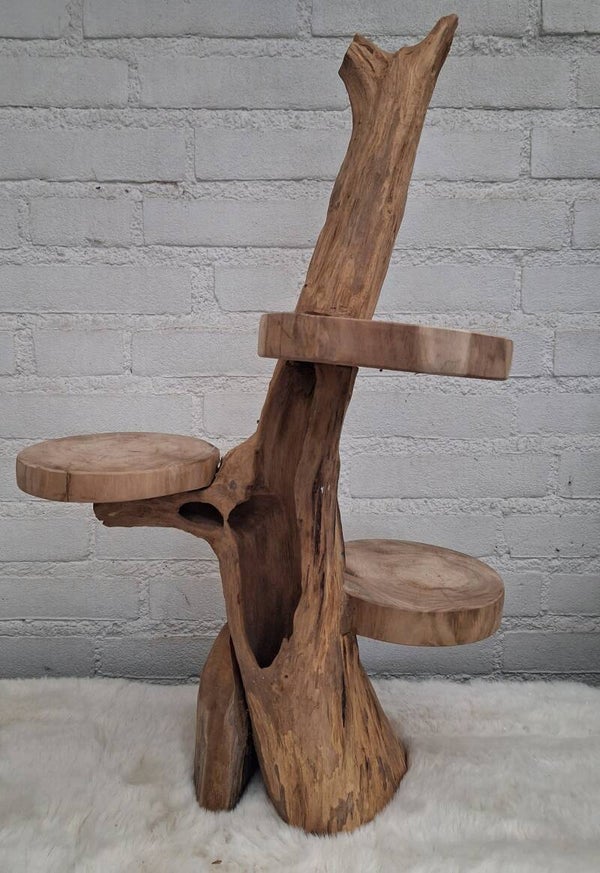 Houten etagere 3 displays