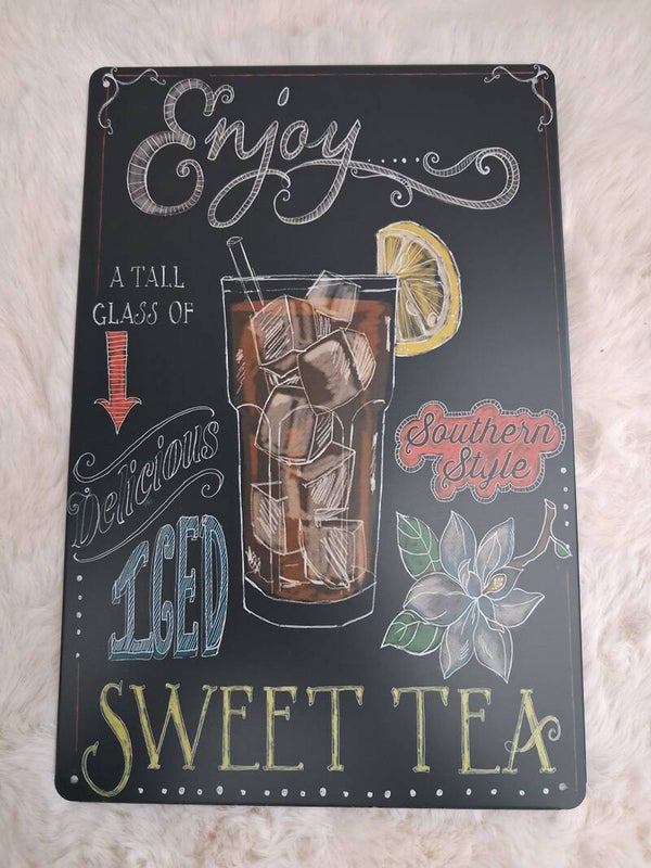 Metalen bord sweet tea