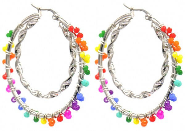 Ibiza Multi zilver oorbellen stainless steel