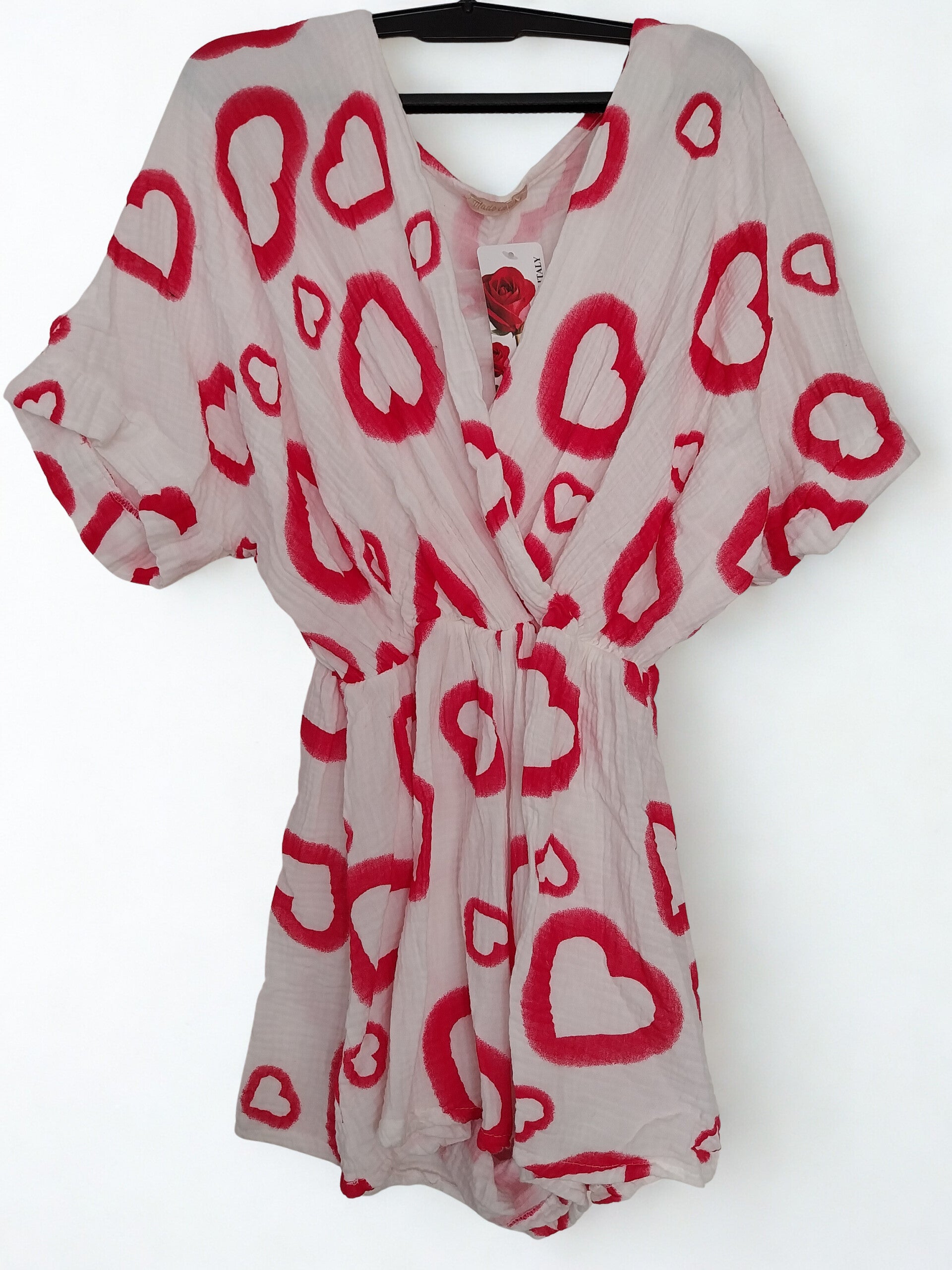 Hartjes jumpsuit rood