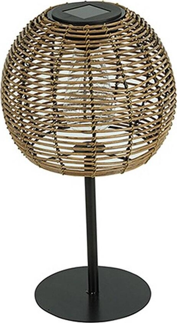 Solar rotan bol tafellamp