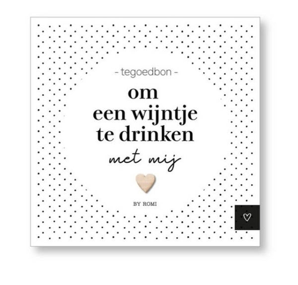 Tegoedbon Om een wijntje te drinken met mij