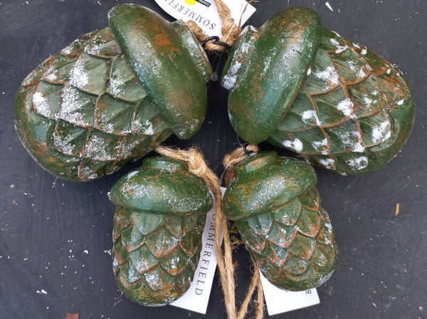 Groene houten eikels S & M