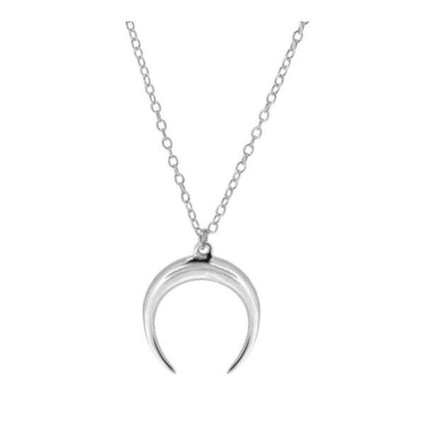 Maan vormige Charm ketting zilver 925
