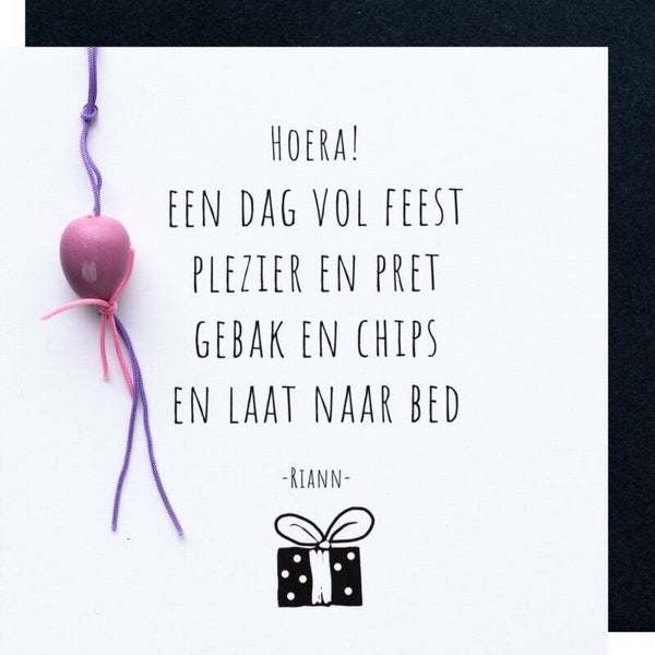 Wenskaart met ballon