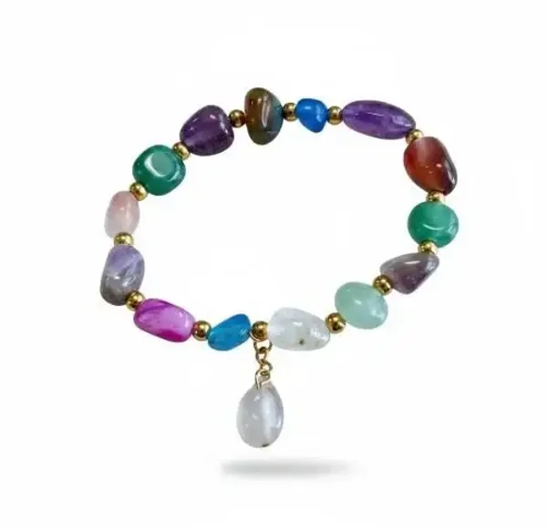Dames armband met  natuurstenen van Agaat stenenmix