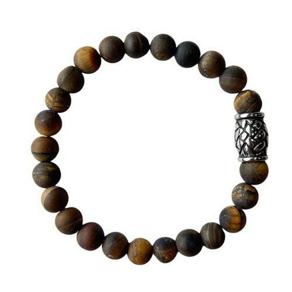 Tijgeroog mat met vlecht kraal