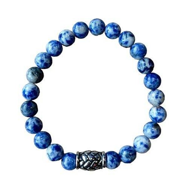 Natuursteen Sodaliet met vlecht kraal