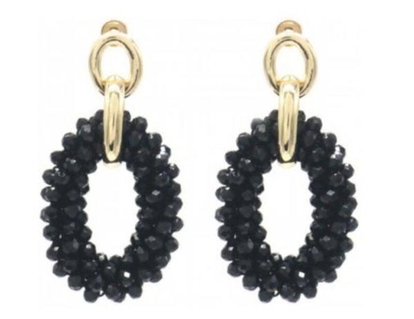 Ibiza Black oorbellen stainless steel