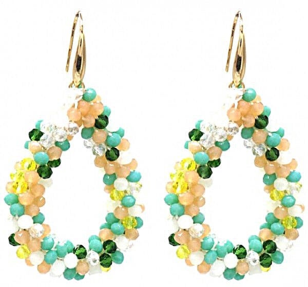 Ibiza nature/gold oorbellen