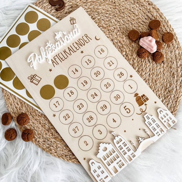 Houten Aftelkalender Sint