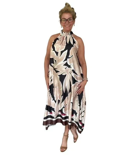 Jurk Jane zwart beige