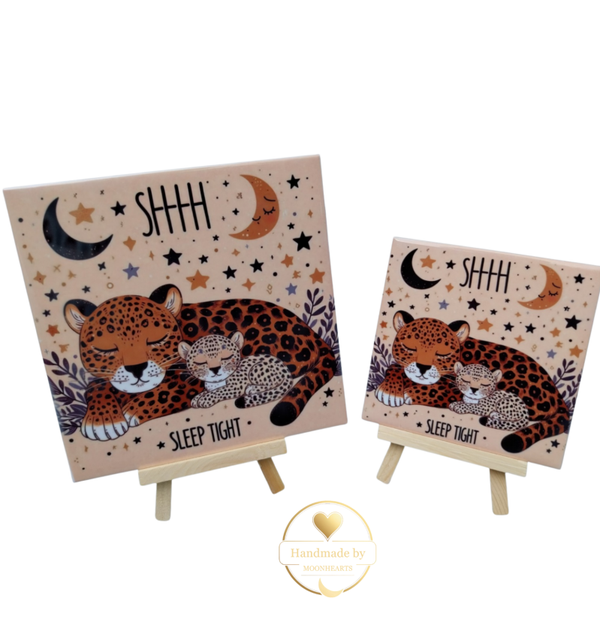 Tegeltje baby/kids cheetah
