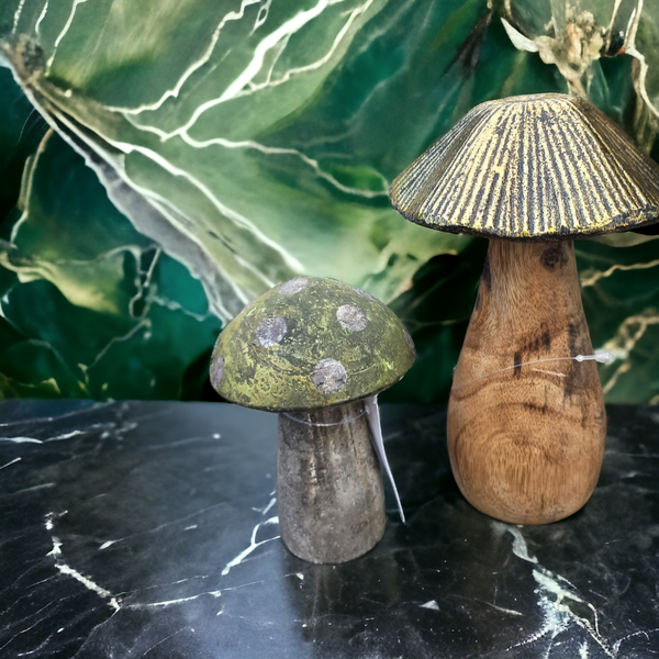 Paddestoel metaal/hout  1