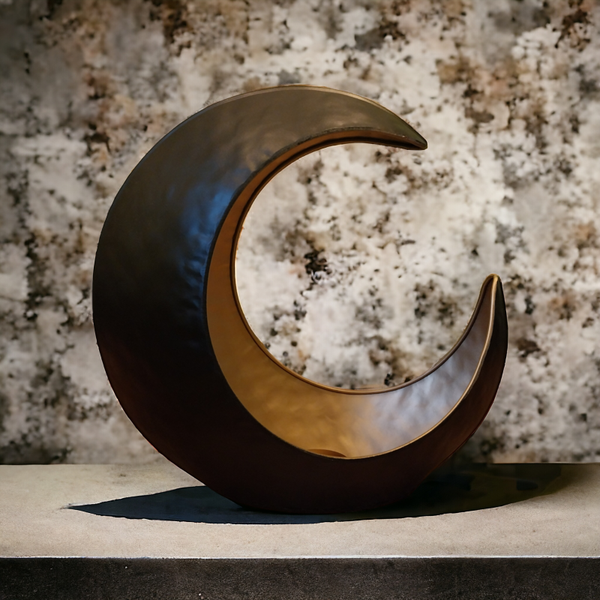 Zwart open maan klein