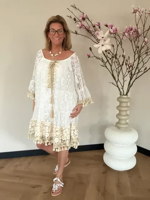 Kanten Ibiza tuniek/jurk