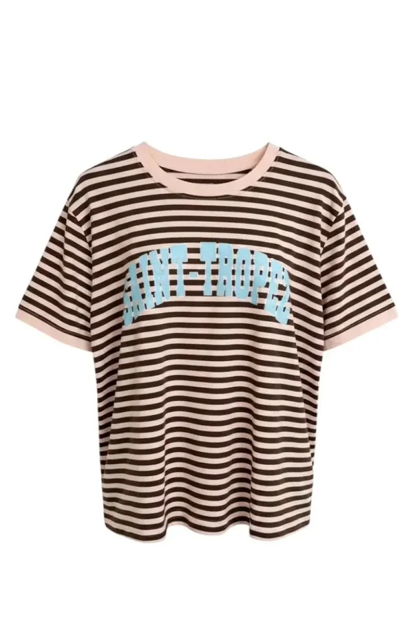 Streep t-shirt "Saint Tropez"