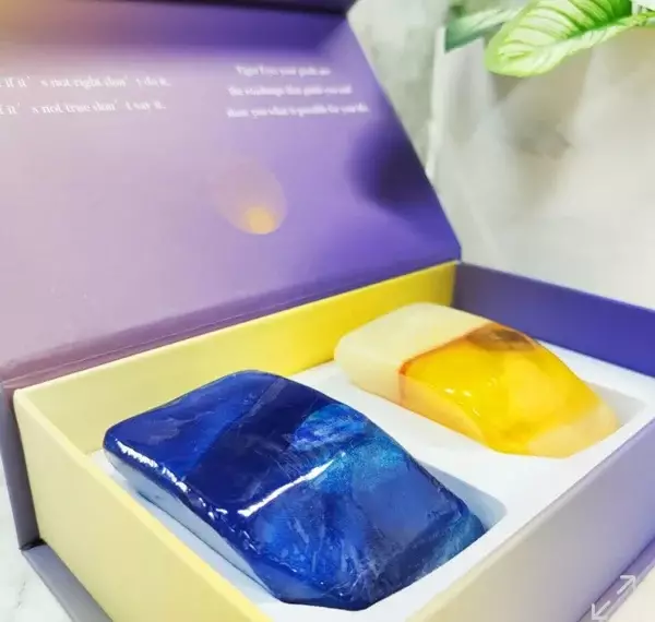ExcluJess Giftset cristal soap – lapis lazuli & tijgeroog
