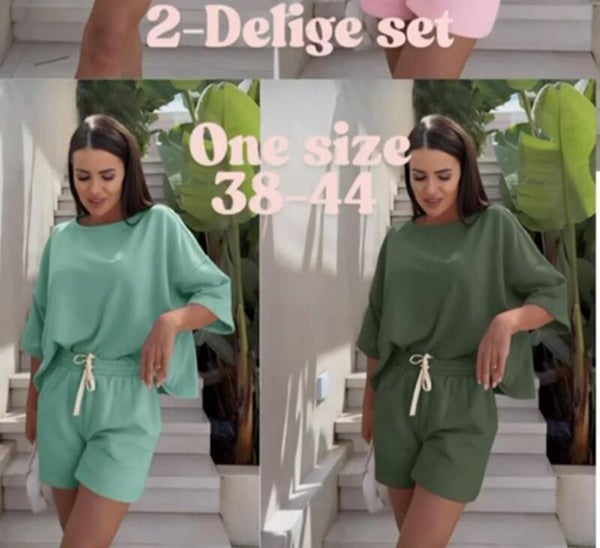 Set Holly oversized top & short mint
