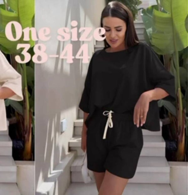 Set Holly oversized top & short black