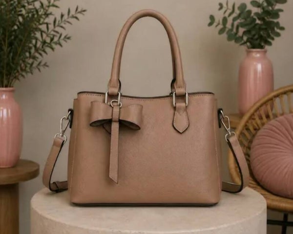 Handtas strik taupe