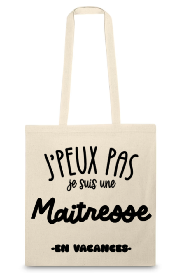 Grand tote bag maitresse en vacances