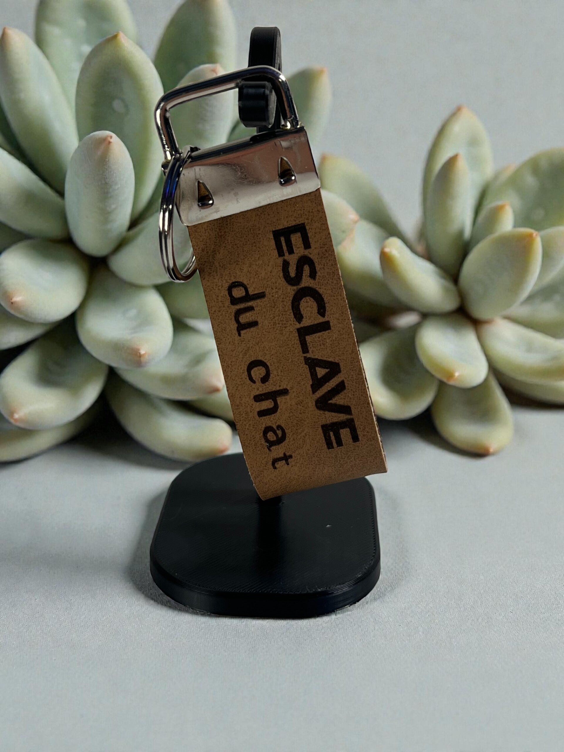 Porte clés "esclave du chien/chat"