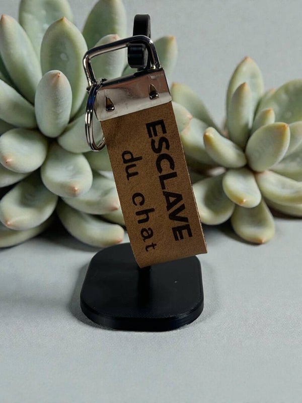 Porte clés "esclave du chien/chat"