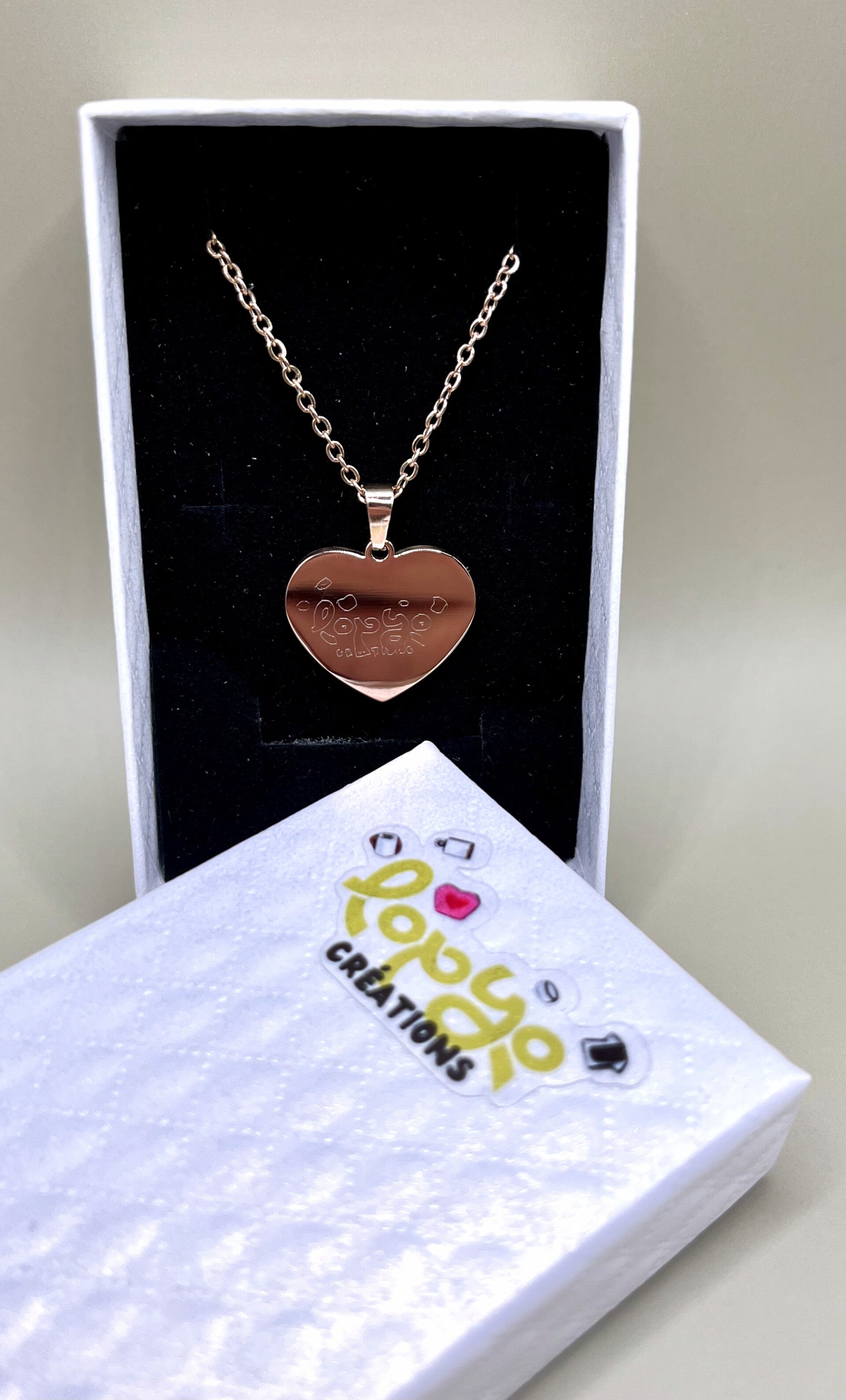 Collier en forme de cœur personnalisable